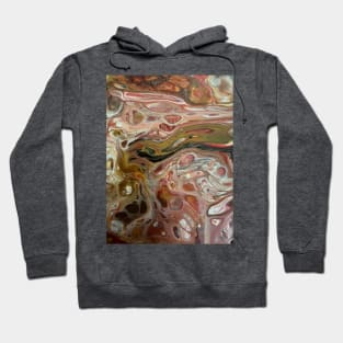 Red and Gold pour painting Hoodie